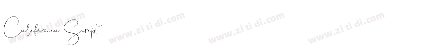 California Script字体转换 California Script字体转换